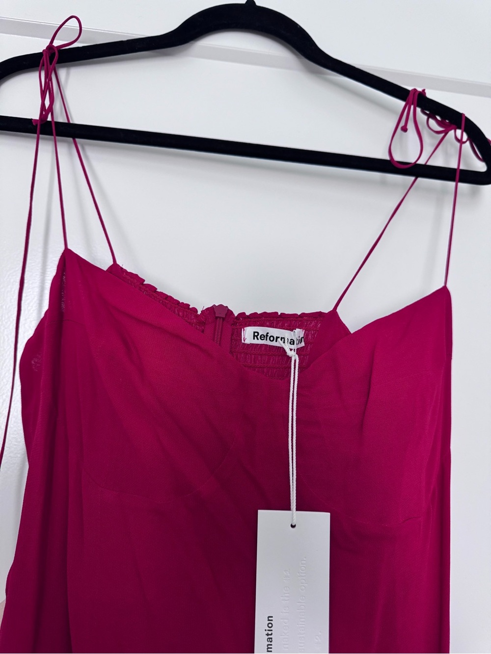 🌹Reformation Red Maxi Dress with Tie Straps - Picture 3 of 5